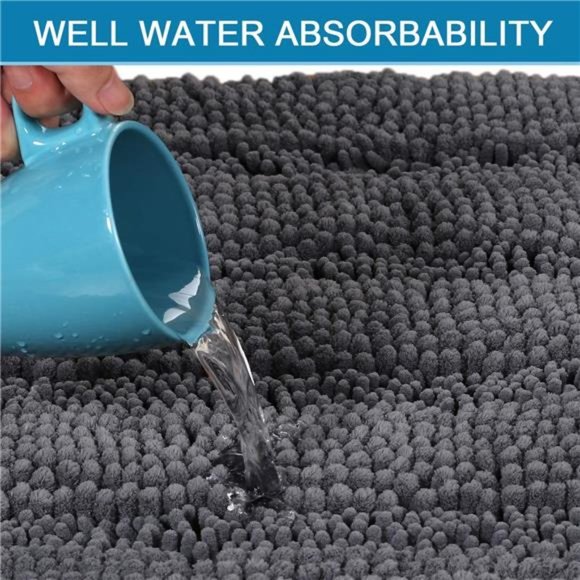 2 Piece Bathroom 20" x 32" + 17" x 24 Set Rugs Bath Mat Set Bathroom Non Slip - Picture 3 of 6